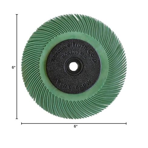 6" Radial Wheel Brush, 50 Grit, Made in USA by Abrasive Brush Corporation in Kuwait