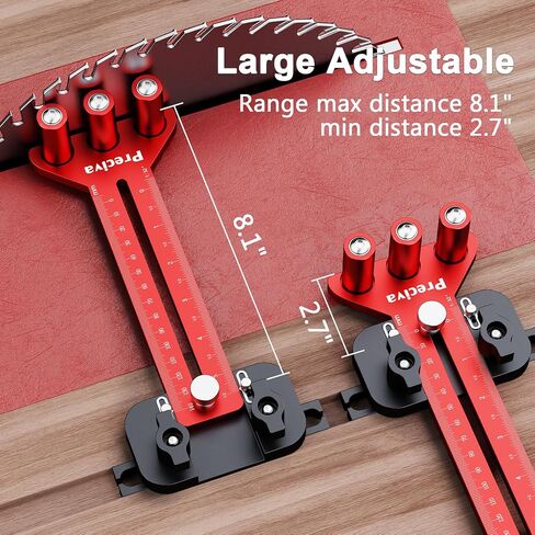 Preciva Thin Rip Jig for Table Saw, 3 Higher Pulleys | Sturdy aluminum alloy woodworking guide, 3 higher one-way pulleys make cutting narrow strips safer and more stable in Saudi Arabia