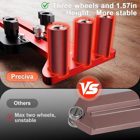 Preciva Thin Rip Jig for Table Saw, 3 Higher Pulleys | Sturdy aluminum alloy woodworking guide, 3 higher one-way pulleys make cutting narrow strips safer and more stable in Saudi Arabia