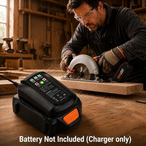 20V Rapid Charging Station Compatible with Worx 20V PowerShare WA3742 WA3732 - Fast Charger Only, Not a Battery in Kuwait