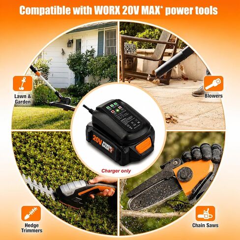 20V Rapid Charging Station Compatible with Worx 20V PowerShare WA3742 WA3732 - Fast Charger Only, Not a Battery in Kuwait