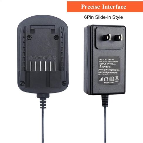 WA3742 Charger Compatible with Worx 20V Lithium Battery WA3520 WA3525 WA3512 WA3522 WA3544 WA3575 WA3578…, Replacement for 20v Battery Charger WA3732 WA3875 WA3881 in Kuwait