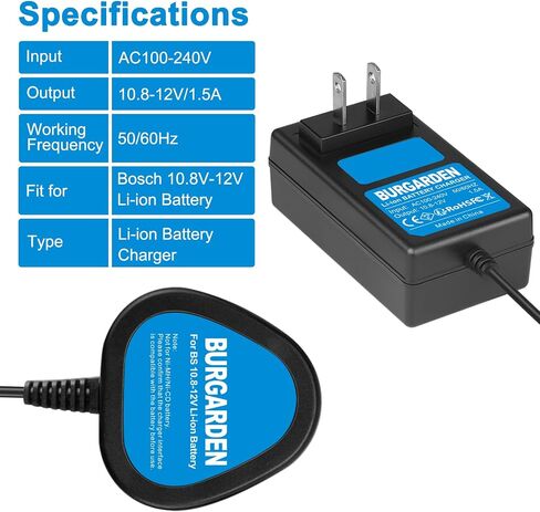 10.8V-12V Li-ion Charger BC330 BC430 for Bosch 12-Volt Li-ion Batteries BAT411 GBA12V30 BAT411A BAT412 BAT412A BAT413 BAT413A BAT414 D-70745 2607225146 in Kuwait