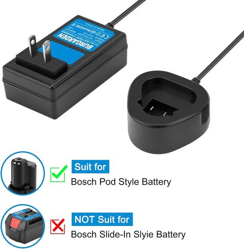 10.8V-12V Li-ion Charger BC330 BC430 for Bosch 12-Volt Li-ion Batteries BAT411 GBA12V30 BAT411A BAT412 BAT412A BAT413 BAT413A BAT414 D-70745 2607225146 in Kuwait