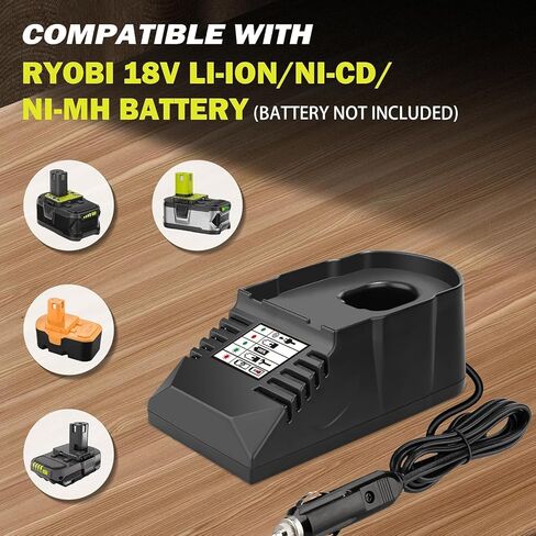 Car Charger for Ryobi 18V Battery,Replace for Ryobi 18V Li & Ni-cad & Ni-Mh Battery Charger in Kuwait