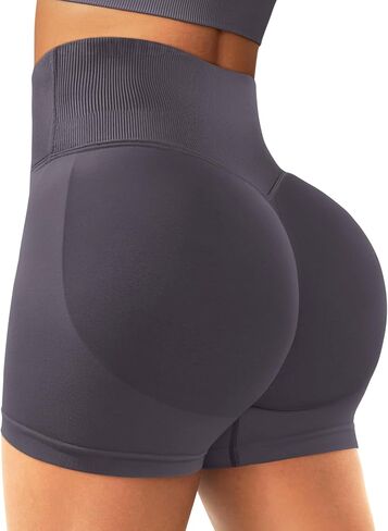 Scrunch Butt Lifting Shorts for Women Seamless Workout Crossover V Cross Waist Yoga Gym Shorts in Saudi Arabia