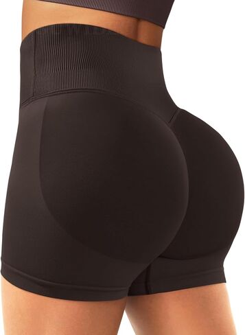 Scrunch Butt Lifting Shorts for Women Seamless Workout Crossover V Cross Waist Yoga Gym Shorts in Saudi Arabia