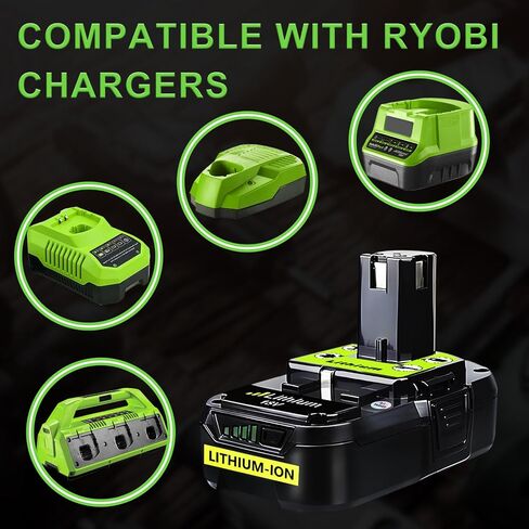 Replacement for Ryobi 18V Battery: 4.0Ah Lithium-Ion for P107 P108 P109 Cordless Power Tools Craft Creator Woodworker Gardening Work 1 Pack in Kuwait