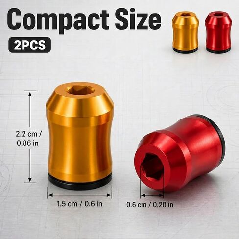 2 Pcs Magnetic Screw Ring Set, Drill Bit Screw Holder | 1 inch removable coil for hex shank screwdriver bits and drills, holds ferrous screws for home repairs and workshop projects in Kuwait