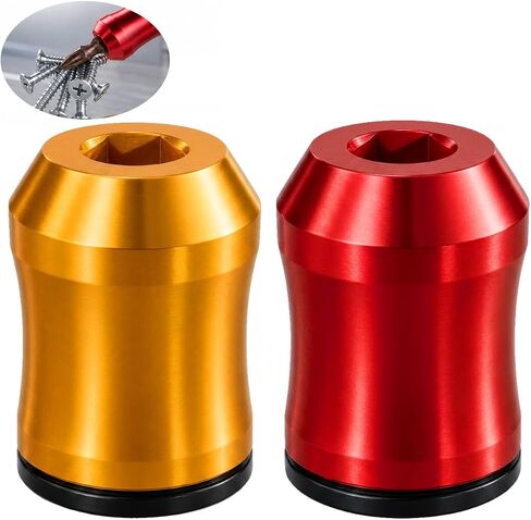 2 Pcs Magnetic Screw Ring Set, Drill Bit Screw Holder | 1 inch removable coil for hex shank screwdriver bits and drills, holds ferrous screws for home repairs and workshop projects in Kuwait