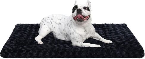 Washable Dog Bed Mat Reversible Dog Crate Pad Soft Fluffy Pet Kennel Beds Dog Sleeping Mattress for Large Jumbo Medium Small Dogs, 35 x 22 Inch, Gray in Saudi Arabia