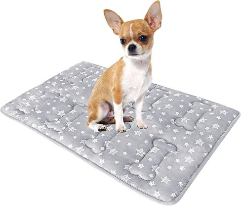 Dog Crate Mat 2 Pack, Dog Bed Mat with Cute Stars, Personalized Dog Crate Pad, Anti-Slip Bottom,(36" X 23"),Stars in Saudi Arabia