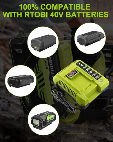 2Pack 6.0Ah Replacement for Ryobi 40V Battery Compatible with Ryobi 40 Volt Lithium ion OP40401 OP4026 OP40261 OP4050 Battery and Cordless Power Tools in Saudi Arabia