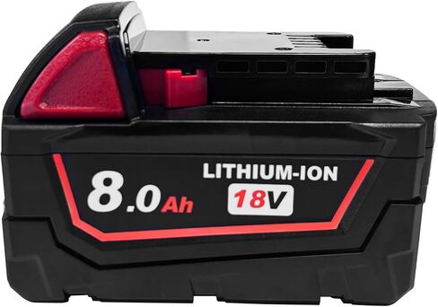 8 Ah Replacement for Milwaukee M18 Battery Compatible with Milwaukee 48-11-1810 48-11-1820 48-11-1840 48-11-1850 48-11-1828 48-11-1860 18V (2 Pack) in Kuwait