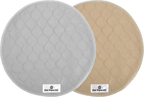 Pet Parents® Pawtect® Pads Washable Pee Pads for Dogs (2pack) of Premium Dog Pee Pads, Waterproof Puppy Pads & Reusable Dog Pads, Whelping Pads & Modern Pee Pads for Dogs (Tan/Grey, 24x36) in Saudi Arabia