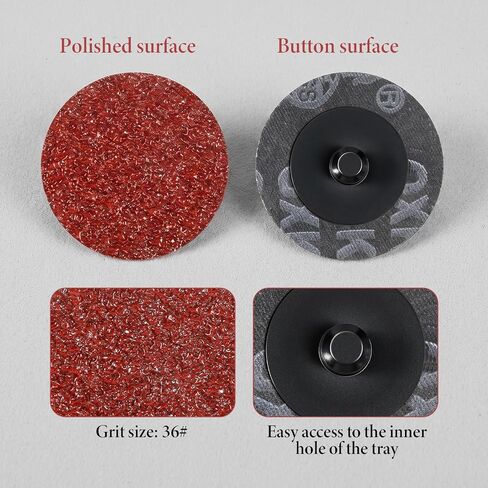 150 Pcs 2 Inch Sanding Discs 36 Grit Die Grinder Sanding Disc | Surface Conditioning Quickly Change Grinding Disc for Surface Prep Strip Grind Polish Finish Burr Rust Paint Removal in Kuwait