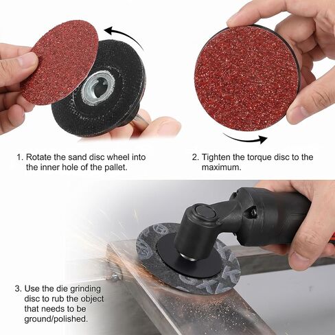 150 Pcs 2 Inch Sanding Discs 36 Grit Die Grinder Sanding Disc | Surface Conditioning Quickly Change Grinding Disc for Surface Prep Strip Grind Polish Finish Burr Rust Paint Removal in Kuwait