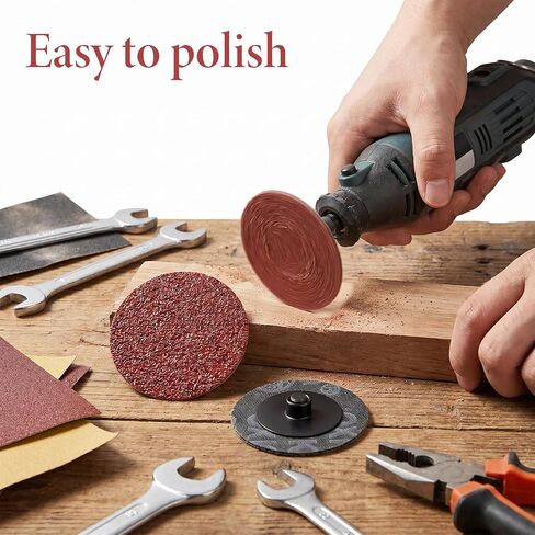 150 Pcs 2 Inch Sanding Discs 36 Grit Die Grinder Sanding Disc | Surface Conditioning Quickly Change Grinding Disc for Surface Prep Strip Grind Polish Finish Burr Rust Paint Removal in Kuwait