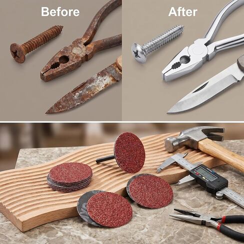 150 Pcs 2 Inch Sanding Discs 36 Grit Die Grinder Sanding Disc | Surface Conditioning Quickly Change Grinding Disc for Surface Prep Strip Grind Polish Finish Burr Rust Paint Removal in Kuwait