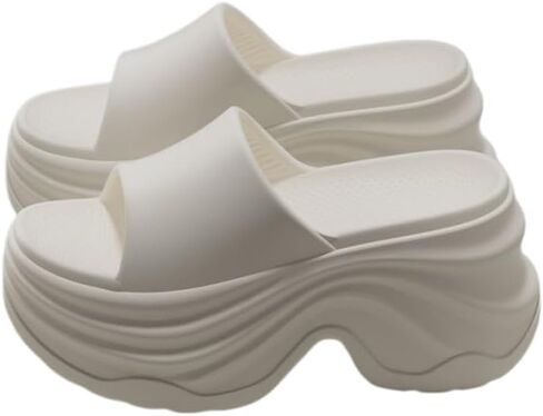 Women's Platform Slide Sandals, Thick Sole Cloud Cushion EVA Slip-On Shoes in Kuwait