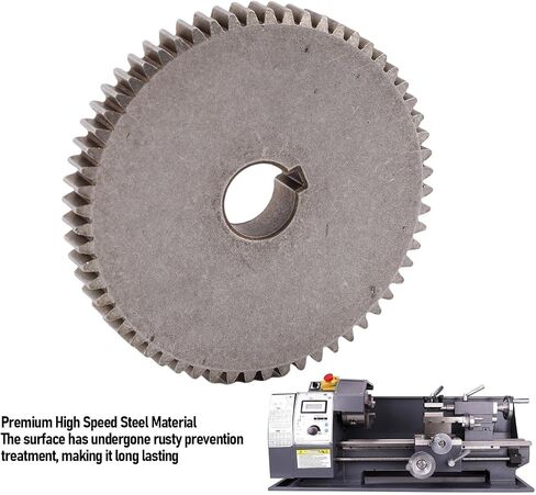 Diydeg 60T Mini Lathe Gear, T60 Gear Replacement Gear for MX-210 WM-210 8x16 220x400 220x600 220x750 Mini Lathe and Mill, Metal Transmission Gear Metal Cutting Machine 60 Teeth Gear in Kuwait