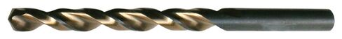Cle-Line C18608 Heavy Duty Parabolic Jobber Length Drill, High Speed Steel, Black and Gold Finish, Straight Shank, 135-Degree Split Point, 9.50 mm Drill Diameter (Pack of 6) in Kuwait