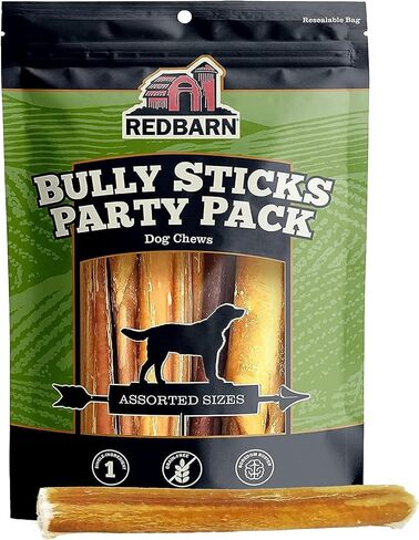 Redbarn Bully Sticks للكلاب - مكونات فردية صحية وطبيعية وعلاج طويل الأمد للكلاب - بديل لحم البقر الخام - حزمة متنوعة من 5 إلى 8 بوصات - عصي الفتوة للكلاب الصغيرة والكلاب الكبيرة in Kuwait