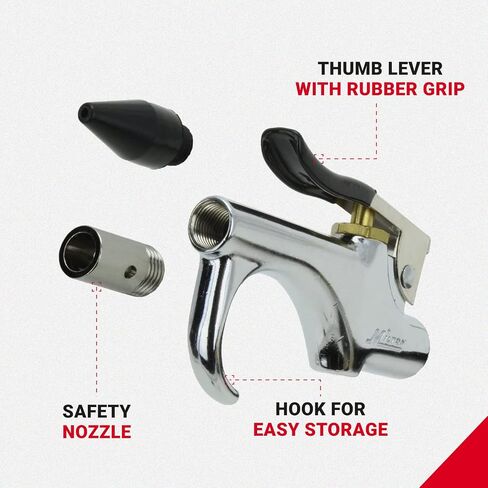 Milton S-153 1/4" NPT Lever Blow Gun & S-148 1/4" NPT Lever Blow Gun with Rubber & Safety Nozzles in Kuwait