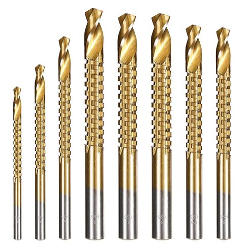 8Pcs Cutting Drill Bit,Metal Twist Side Drill Saw Bit | 3-10mm Hex Shank Serrated Cutting Drills Bits, for Metal Wood Plastic Drilling and Cuttings in Kuwait