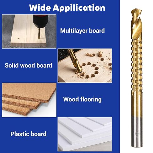 8Pcs Cutting Drill Bit,Metal Twist Side Drill Saw Bit | 3-10mm Hex Shank Serrated Cutting Drills Bits, for Metal Wood Plastic Drilling and Cuttings in Kuwait