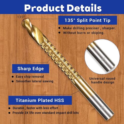 8Pcs Cutting Drill Bit,Metal Twist Side Drill Saw Bit | 3-10mm Hex Shank Serrated Cutting Drills Bits, for Metal Wood Plastic Drilling and Cuttings in Kuwait