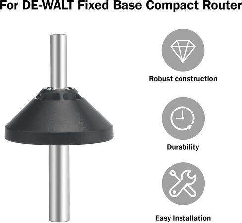 DNP617 Router Centering Cone for DE-WALT Fixed Base Compact Router,black | compatible with DEWALT router bases and works seamlessly with most 1/4-inch routers,1-pack in Kuwait