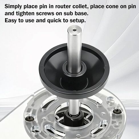DNP617 Router Centering Cone for DE-WALT Fixed Base Compact Router,black | compatible with DEWALT router bases and works seamlessly with most 1/4-inch routers,1-pack in Kuwait