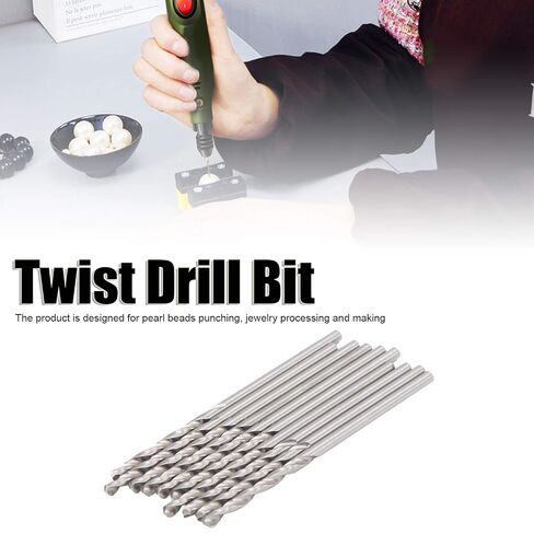 10pcs 1.75mm Straight Shank Foret 1.75mm,Foret 1.75 Drill Extra Long Jewelry Processing Pearl Drilling Machine Tools in Kuwait