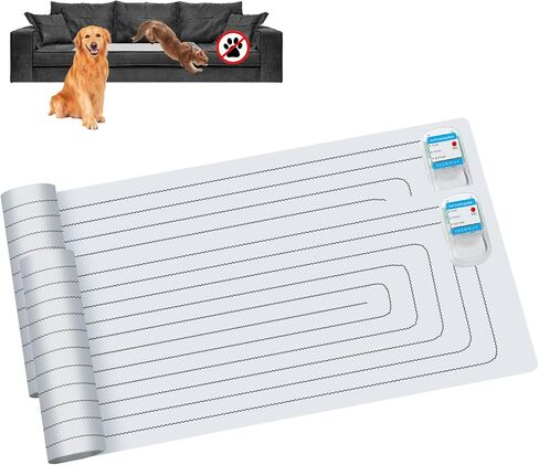 SEERWAY Scat Pet Shock Mat 2 حزم، منصات الصدمات للكلاب والقطط التدريب في الأماكن المغلقة، حصيرة طارد الكهربائية تبقي الحيوانات الأليفة بعيدا عن الأريكة، أريكة، كونترتوب، 3 أوضاع، قطعتين بنفس الحجم، تعمل بالبطارية in Kuwait