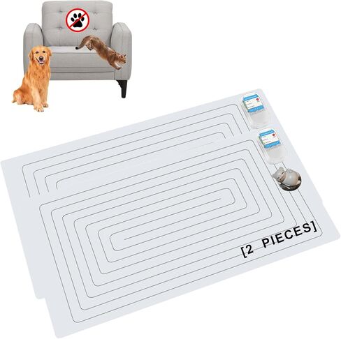 SEERWAY 2-Pieces Pet Shock Mat for Dogs & Cats - Keep Pets Off Couch, Bed, Kitchen Counter with 3 Training Modes, Waterproof & Adjustable Deterrent Mat in Saudi Arabia