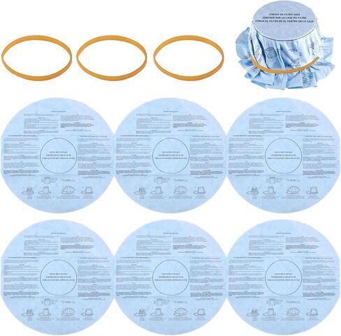 Reusable Wet Dry Vac Filter, VF2002 Wet Dry Vac Disc Filters with 3 Retaining Bands for Most 5 Gallon Shop Vac Branded Wet Dry Vacuum Cleaners in Kuwait