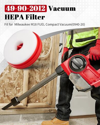 49-90-2012 Vacuum HEPA Dry Filter Fit for Milwaukee M18 FUEL Compact Vacuum(0940-20) in Kuwait