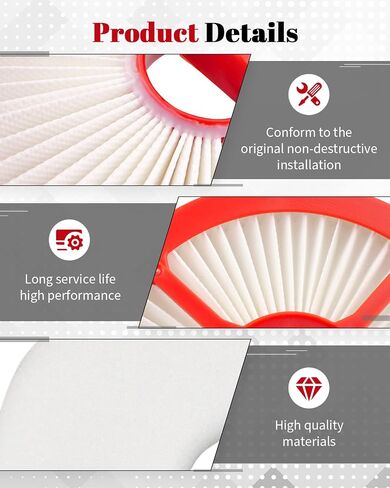 49-90-2012 Vacuum HEPA Dry Filter Fit for Milwaukee M18 FUEL Compact Vacuum(0940-20) in Kuwait
