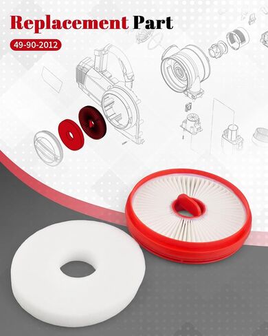 49-90-2012 Vacuum HEPA Dry Filter Fit for Milwaukee M18 FUEL Compact Vacuum(0940-20) in Kuwait