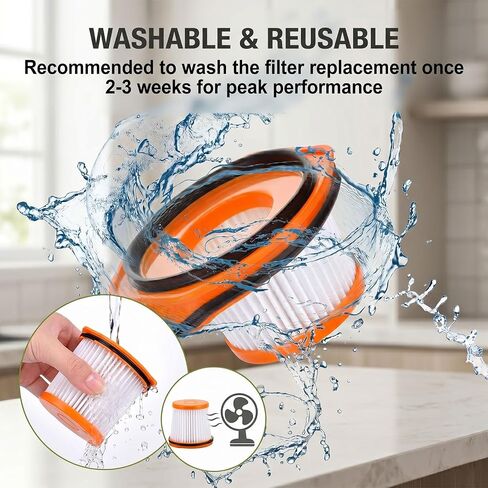 8-Pack Replacement Filter for Shark Wandvac System WS620 WS632 WS630 WS642 Cordless Stick Vacuum, Washable Reusable Vacuum Filters, Part # XFFWV360 in Kuwait