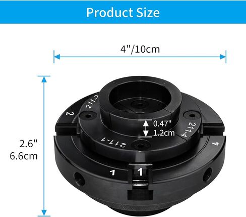 4 Inch Wood Lathe Chuck Set 1"X8TPI & 3/4"X16TPI Adapter(2) | Self Centering 4 Jaw Wood Turning Chuck in Kuwait