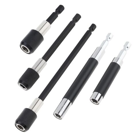 ChgImposs 5PCS Magnetic Drill Bit Extension Set – 60/100/150MM (2-3/8",4",6",) Fixed + 80/120MM(3.15"/4.72") Adjustable Magnetic Screwdriver Bit Holders, 1/4" Hex Quick Release Adapter in Kuwait