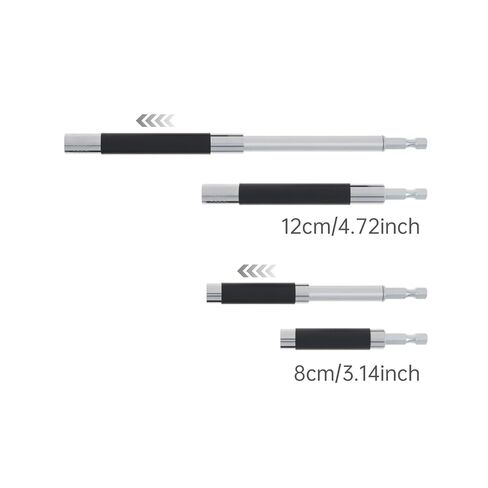 ChgImposs 5PCS Magnetic Drill Bit Extension Set – 60/100/150MM (2-3/8",4",6",) Fixed + 80/120MM(3.15"/4.72") Adjustable Magnetic Screwdriver Bit Holders, 1/4" Hex Quick Release Adapter in Kuwait