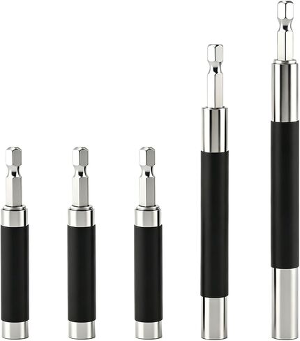 5 Pcs Magnetic Drill Bit Holder Set, Adjustable 3.15/4.7/5.5 in (80/120/140mm) Drill Bit Extension with 1/4 Hex, Screwdriver Bit Holders for Screwdriver Bits, Nuts, Sockets in Kuwait