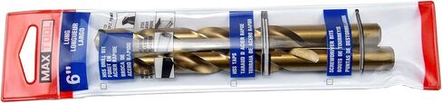 MAXTOOL 23/64" 2pcs Identical Jobber Length Drills HSS M35 Twist Drill Bits 5% Cobalt Fully Ground Golden Straight Shank Drills; JBF35G10R23P2 in Kuwait