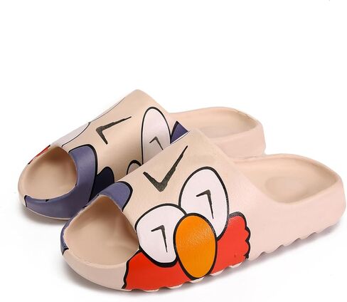 Cloud Slippers for Women and Men, Thick Sole House Slippers Lightweight Shower Shoes Non-Slip Indoor Slides Comfort Bathroom Sandals, Print in Kuwait