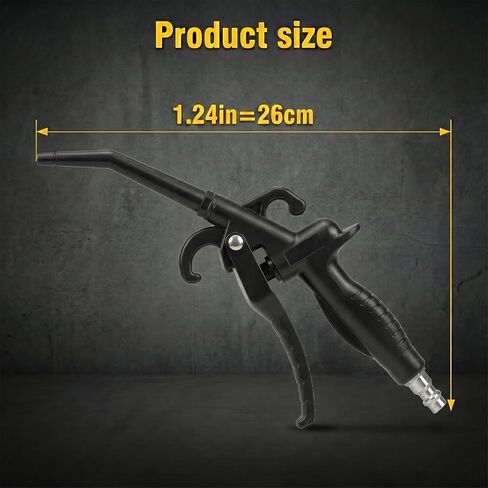 High Flow Air Blow Gun for Air Compressor, Large-Capacity Blow Off Air Duster with Angled Bent Nozzle, Pneumatic Tool for Dust Removal & Drying, Car Detailing, Industrial & Home Use in Kuwait