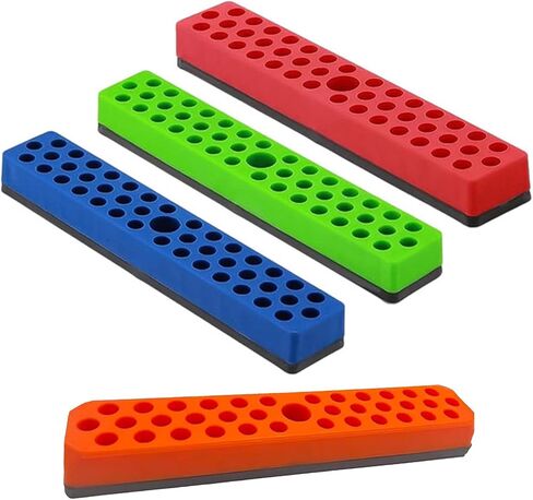 Magnetic Bit Holder Drill Bit Organizer 1/4" Drill Bit 172 Holes | 4 PCs, Magnetic Tool Holder with Magnet Base for Screwdriver Bits in Kuwait