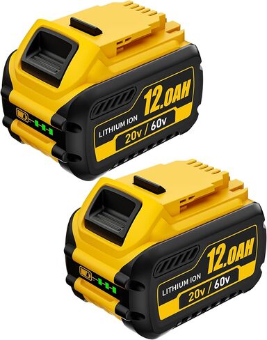 60V MAX Battery Replacement for Dewalt Flexvolt 20V/60V Battery | 12.0 Ah-DCB612, 2-Pack in Kuwait
